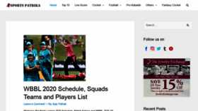 What Sportspatrika.com website looked like in 2021 (3 years ago)