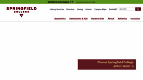 What Springfieldcollege.edu website looked like in 2021 (3 years ago)