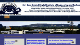 What Sggs.ac.in website looked like in 2021 (4 years ago)
