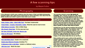 What Scantips.com website looked like in 2021 (3 years ago)