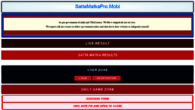 What Sattamatkapro.mobi website looked like in 2021 (3 years ago)