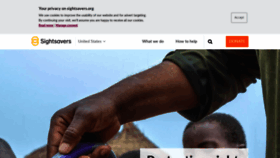 What Sightsavers.org website looked like in 2021 (3 years ago)