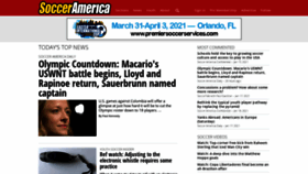 What Socceramerica.com website looked like in 2021 (3 years ago)