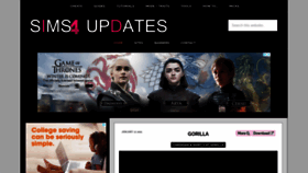 What Sims4updates.net website looked like in 2021 (4 years ago)