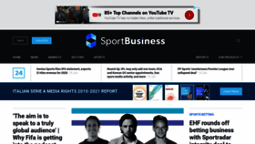 What Sportbusiness.com website looked like in 2021 (3 years ago)