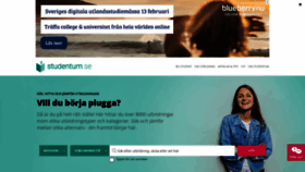 What Studentum.se website looked like in 2021 (3 years ago)