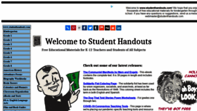 What Studenthandouts.com website looked like in 2021 (3 years ago)