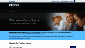 What Support.epson.com website looked like in 2021 (3 years ago)