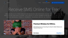 What Sms-online.co website looked like in 2021 (3 years ago)