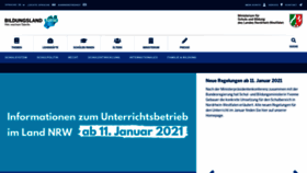 What Schulministerium.nrw.de website looked like in 2021 (3 years ago)