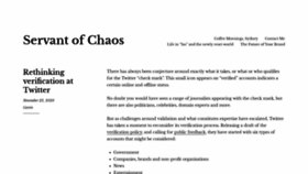 What Servantofchaos.com website looked like in 2021 (3 years ago)