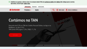 What Santander.pt website looked like in 2021 (3 years ago)