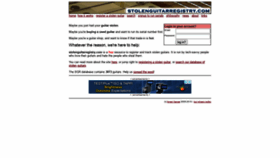 What Stolenguitarregistry.com website looked like in 2021 (3 years ago)