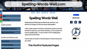 What Spelling-words-well.com website looked like in 2021 (3 years ago)