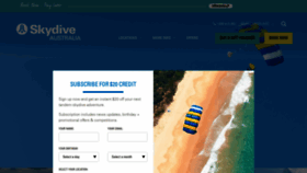 What Skydive.com.au website looked like in 2021 (3 years ago)