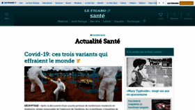 What Sante.lefigaro.fr website looked like in 2021 (3 years ago)
