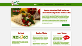 What Signaturefoods.co.in website looked like in 2021 (3 years ago)