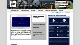 What Seine-maritime.gouv.fr website looked like in 2021 (3 years ago)