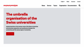 What Swissuniversities.ch website looked like in 2021 (3 years ago)