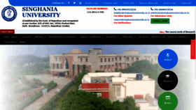 What Singhaniauniversity.co.in website looked like in 2021 (3 years ago)