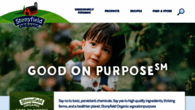 What Stonyfield.com website looked like in 2021 (3 years ago)