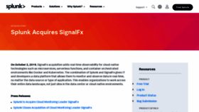 What Signalfx.com website looked like in 2021 (3 years ago)