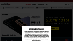 What Sparhandy.de website looked like in 2021 (3 years ago)