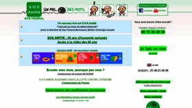 What Sos-amitie.com website looked like in 2021 (3 years ago)