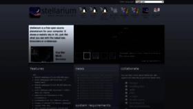 What Stellarium.org website looked like in 2021 (3 years ago)