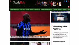 What Sportsmole.co.uk website looked like in 2021 (3 years ago)