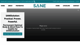 What Sanesolution.com website looked like in 2021 (3 years ago)