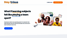 What Stayqrious.com website looked like in 2021 (3 years ago)