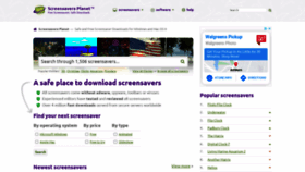 What Screensaversplanet.com website looked like in 2021 (3 years ago)