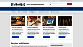 What Startbedrijf.nl website looked like in 2021 (3 years ago)