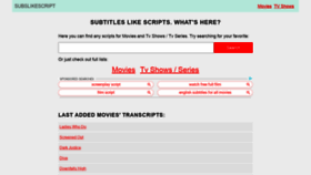 What Subslikescript.com website looked like in 2021 (3 years ago)