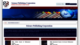 What Sciencepubco.com website looked like in 2021 (3 years ago)