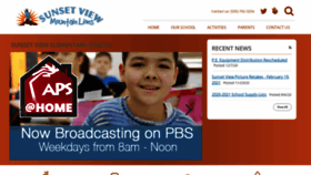What Sunsetview.aps.edu website looked like in 2021 (3 years ago)