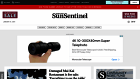 What Sunsentinal.com website looked like in 2021 (3 years ago)