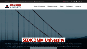 What Sedicomm.com website looked like in 2021 (3 years ago)