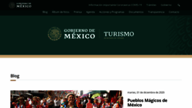 What Sectur.gob.mx website looked like in 2021 (3 years ago)