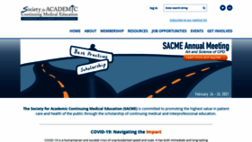 What Sacme.org website looked like in 2021 (3 years ago)