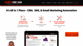 What Salesnexus.com website looked like in 2021 (3 years ago)