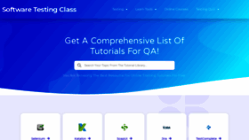 What Softwaretestingclass.com website looked like in 2021 (3 years ago)