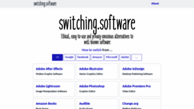 What Switching.software website looked like in 2021 (3 years ago)