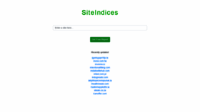 What Siteindices.com website looked like in 2021 (3 years ago)