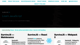 What Survivejs.com website looked like in 2021 (3 years ago)