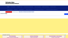 What Scholaridea.com website looked like in 2021 (4 years ago)