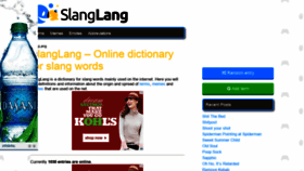 What Slanglang.net website looked like in 2021 (3 years ago)