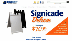 What Signsdirect.com website looked like in 2021 (3 years ago)