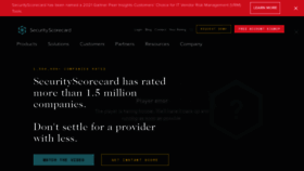 What Securityscorecard.io website looked like in 2021 (3 years ago)